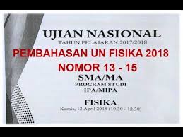 Pembahasan Soal Un Fisika 2018 No 13 15 Fisika Belajar Ipa