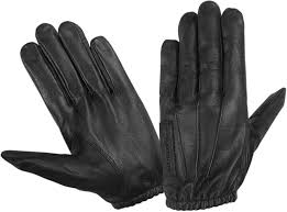 Men's Police Unlined Water Resistance Leather Driving or Pat Down Glove  Small Black at Amazon Men's Clothing store
