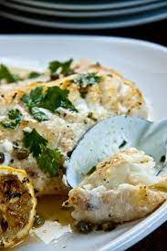 Baked Fish With Lemon Butter Capers Simply Delicious Seafood Recipes Recipes Baked Fish