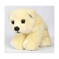 C'est une grosse peluche d'ours blanc bien rembourré et moelleuse qui a un air joyeux ! Peluche Ours Polaire Blanc 20 Cm La Magie Des Automates
