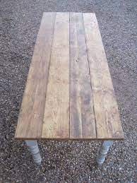 Plank Top Scaffold Board Top Reclaimed Pine Farmhouse Table Pine Table Pine Table Chairs Church Reclaimed Uka Narrow Dining Tables Farmhouse Table Dining Table