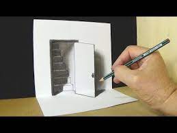Very Easy How To Draw 3d Hole Stairs For Kids Anamorphic Illusion 3d Trick Art On Paper Youtube 3d Art Drawing Easy 3d Drawing Illusion Drawings