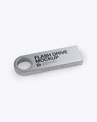 Aluminium Flash Drive Mockup Half Side View High Angle Shot In Object Mockups On Yellow Images Object Mockups Mockup Free Psd Free Psd Mockups Templates Mockup