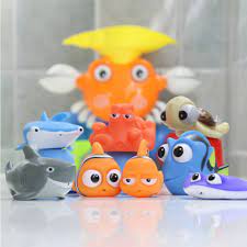 ( 4.7) out of 5 stars. 8 Pcs Set Baby Bath Toys Finding Nemo Dory Fish Float Spray Water Squeeze Toys Soft Rubber Bathroom Play Animals Bath Figure Toy Bath Toy Aliexpress