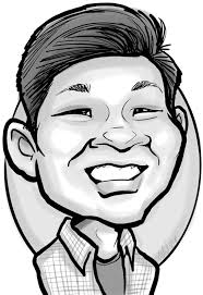 Black & Gray Custom Digital Caricature
