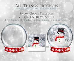 Christmas Snow Globe Png Overlays And Psd Template No 11 Etsy Christmas Snow Globes Snow Globes Photoshop Overlays