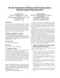 To increase the level of. Pdf On The Importance Of Dialogue With Industry About Software Engineering Education Letizia Jaccheri Academia Edu