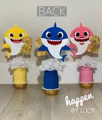 Baby Shark Inspirado Full Chalk Paint Mason Jar Centro De Mesa Etsy Shark Theme Birthday Shark Themed Birthday Party Shark Party Decorations