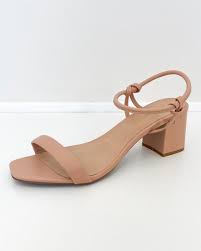 Sandália Salto Bloco Bia Nude