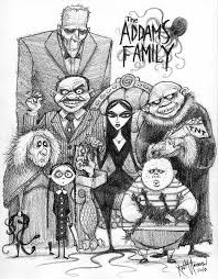 She is played by anjelica huston in both live action films, the late carolyn jones in the tv series. The Addams Family Family Cartoon Addams Family Cartoon Family Art