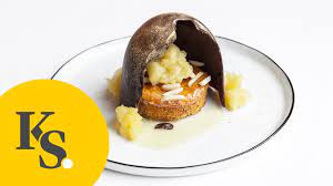 If you can't make it to the southbank centre in london next week to try my menu, here at least is the dessert. Mini Carrot Cakes With Stewed Apples And Chocolate Eggshells Fine Dining Dessert Youtube