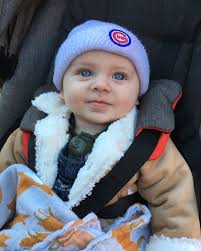 Cubs opening day always makes me think of baby ernie…. Born a Cubs fan….and  his first game! My Dad, who was also a Cubs fan for life, got to come to his