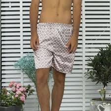 Details About Men Casual Loose Printed Pattern Silk Shorts Sleepwear Plus Size
