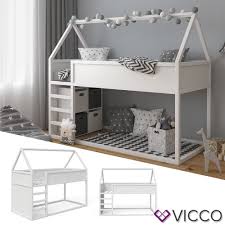 Vitalispa Haus Hochbett Pinocchio Spielbett Hausbett Kinderbett Leiter Erle Weiss Jugendbett 90x200cm Rakuten Kinderbett Kinderbett Design Kinderbett Jugendbett