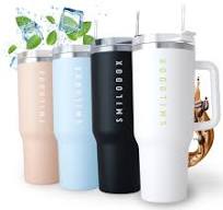 SMILODOX Thermobecher 1,2 L - Kaffeebecher to go, doppelwandige Edelstahl  Thermoskanne für heiße und kalte Getränke, große Trinkflasche mit  Strohhalm, ...