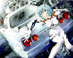 ayanami rei blue hair bodysuit car neon genesis evangelion red eyes  sadamoto yoshiyuki skintight | konachan.net - Konachan.com Anime Wallpapers