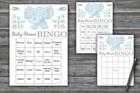 If you are searching for printable baby shower bingo cards, you are coming at the right place. Elephant Baby Shower Bingo Card Jungle Safari Baby Shower Bingo Game 60 Card 324
