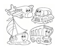 Kindergarten Kids Learn About Transportation Coloring Page Coloring Sky In 2020 Kindergarten Coloring Pages Cool Coloring Pages Preschool Coloring Pages