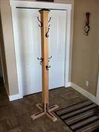Free Standing Post Base How To Build A Coat Tree Stand Woodworking Projects Plans Coatstand Rustic Coat Rack Diy Coat Rack Standing Coat Rack