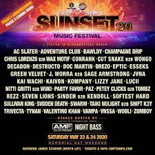 The Sunset Music Fest 2020 First Artists Poster In 2020 Music Festival List Music Festival Poster Music Fest
