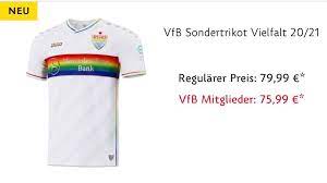 Im rahmen des erinnerungstags im deutschen fußball wird der vfb stuttgart im heimspiel produktinformationen trikot vfb stuttgart heim 12/13. Blog Aus Cannstatt On Twitter Mehr Mittelfinger An Alle Ebay Verkaufer Geht Nicht Geiler Move Vfb Das Regenbogen Trikot Gibt Es Ab Sofort Fur Alle Zu Kaufen Vfb Https T Co D3cv1ozuzo
