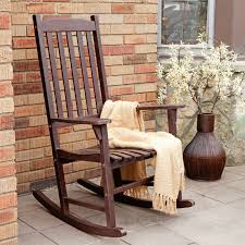 The gray is a dark gray with a slight blueish tint. Indoor Outdoor Dark Brown Slat Rocking Chair Fastfurnishings Com
