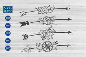 Download Arrows With Flower Graphic By Svgbank Creative Fabrica SVG Cut Files