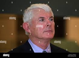 Melbourne, Australia. 21st Aug, 2023. CSL Chairman Dr Brian McNamee during  a tour of a laboratory at the opening of CSL Global Headquarters and Centre  for Research and Development in Melbourne, Monday,