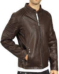 Men S Stand Collar Faux Leather Jacket Pu Vintage Motorcycle Winter Jackets Coffee At Amazon Men S Clothing Leather Jacket Vintage Leather Jacket Casual Bomber