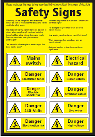 Safety Signs Dangers Of Electricity Signs Electrical Safety