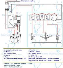 General materials and wiring techniques for residential wiringsam maltese shows some general information regarding house wiring. Ups Inverter Wiring Diagram For One Room Office Electrical Online 4u Electrical Tutorials House Wiring Circuit Diagram Electrical Wiring Diagram