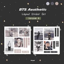 Bts Aesthetic Layout Sticker Set Ver A Shopee Indonesia