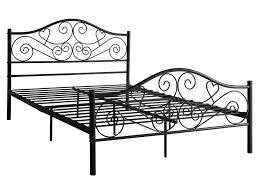 Disponibles en bois ou en métal nos modèles proposent différentes configurations. Lit Leyna 140x190 Cm Metal Facon Fer Forge Noir