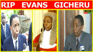 Justice evans gicheru (3rd from left), chairman of the ouko murder commission of inquiry,…» 5uosro Onjyqxm