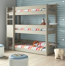 Kids Bedroom 3 Tier Triple Bunk Bed Modern Kids Beds Other Metro Cuckooland Cool Bunk Beds Bunk Bed Plans Bunk Bed Designs