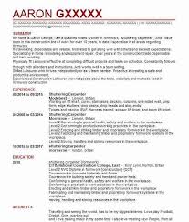 Shuttering Carpenter Cv Example Modebest Cazenove Hackney Cv Template Cv Design Template Cv Examples