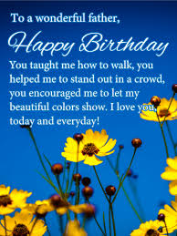 You wouldn't be here without him, so make dad's day with a personalized birthday card! Yellow Flowers Happy Birthday Card For Father Birthday Greeting Cards By Davia