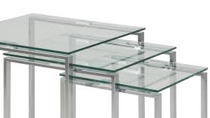 Beistelltische beistelltisch chrom hochglanz weiss wohnzimmer couchtisch telefontisch nachttisch mobel wohnen blowmind com br from vidaxl nachttisch sitzhocker 2er set 30x30x30 cm weiß. Satztisch Katrine 3er Set Glas Schwarz Chrom Beistelltisch