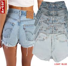 Details About Grade A Levis 501 Denim Shorts High Waisted Hotpants Women Jeans 8 10 12 14 16