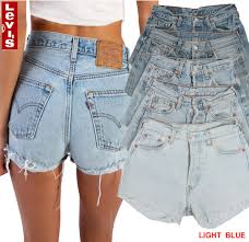 details about grade a levis 501 denim shorts high waisted hotpants women jeans 8 10 12 14 16