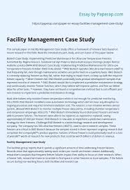 Looking for an amazon case study example? Facility Management Case Study Essay Example