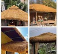 Amazon.com: Artificial Straw Roof Hanging Thatch Rolls ...