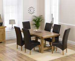 Made from ash wood, this ercol dining. Aylesbury Solid Oak Dining Table Set With 6 Roma Brown Leather Dining Chairs Furniture Uk Solid Oak Dining Table Home Furniture Shopping Oak Dining Table