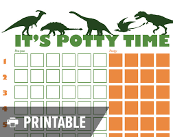 Potty Training Chart Dinosaur Its Potty By