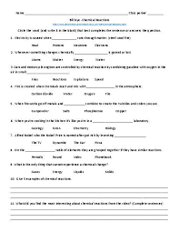 Bill Nye Chemical Reactions Includes A Link To The Video On The Sheet Very Easy For My 6th Gra Bill Nye Nursing Student Tips Distance Time Graphs Worksheets