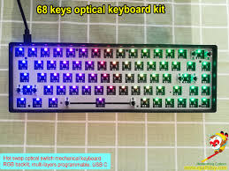 Gh60, a personalized diy mechanical keyboard, professional. 68 Keys Optical Mechanical Keyboard Kit 65 Rgb Backlit Optical Keyboard Kit