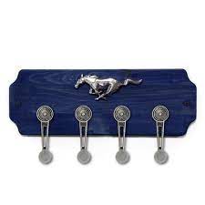 Ford Mustang Wood Coat Rack Ford Wall Hat Rack With 4 Chrome Etsy Car Part Furniture Car Parts Decor Car Part Art