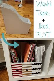 Diy Washi Tape Craft Decorate Ikea Flyt Magazine Holder Washi Tape Diy Diy Washi Diy Washi Tape Projects