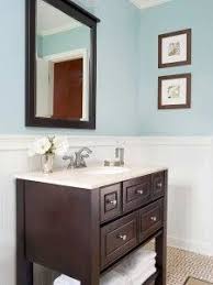 Our Bath Vanity And Paint Small Bathroom Vanities Small Bathroom Makeover Wood Bathroom Vanity