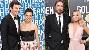 Multiple outlets picked up on the photos as kunis sits with dimitri on her lap and kutcher puts an arm around wyatt while watching the sports. Kristen Bell Defends Mila Kunis Ashton Kutcher S Kids Bathing Policy Hollywood Life Bollywood Trendy